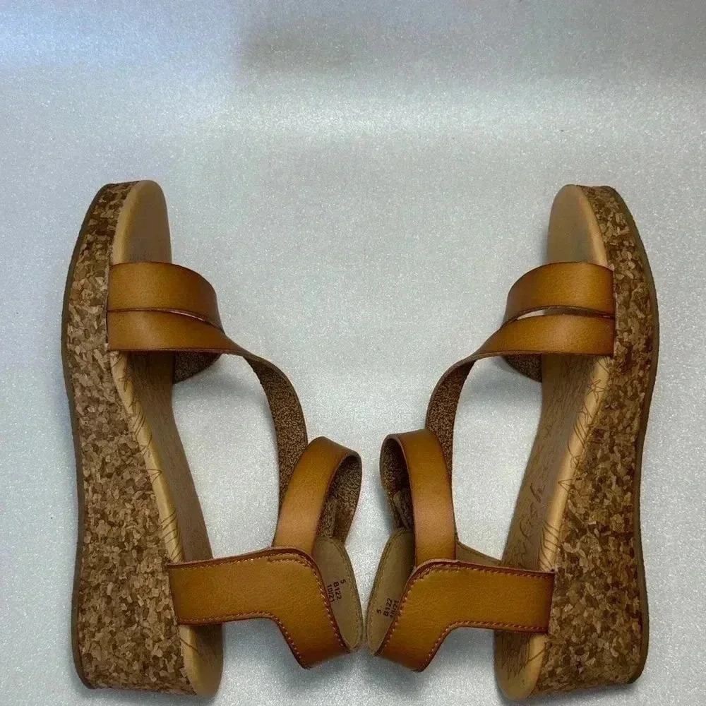 Brown Wedge Sandals - Picture 6 of 9
